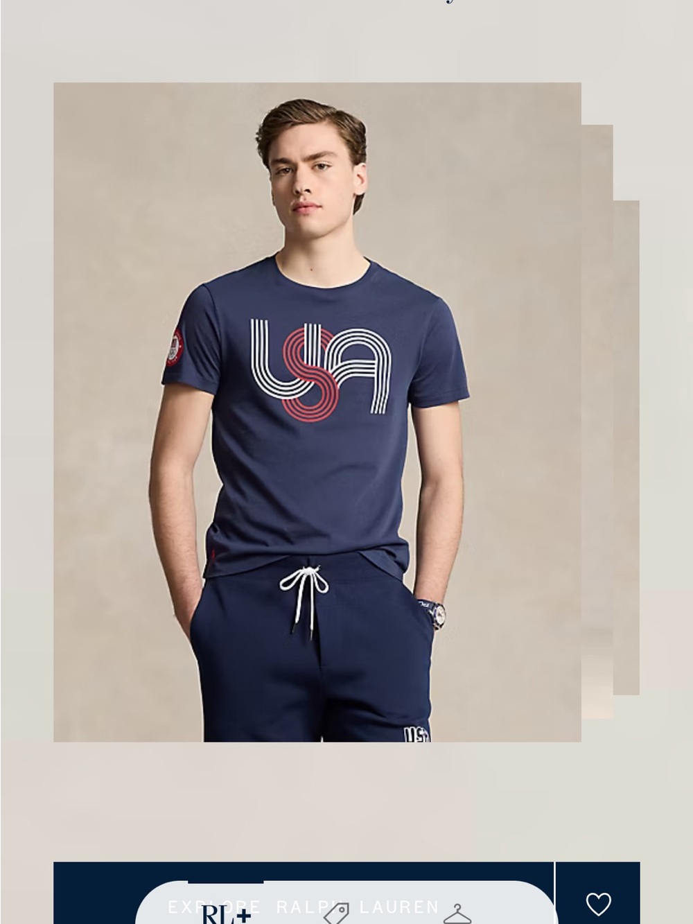 Polo by Ralph Lauren Men’s Navy TEAM USA Olympics Graphic T-Shirt - Small